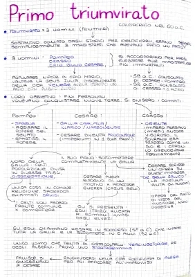 Primo e Secondo Triumvirato Romano - Riassunti e Schemi