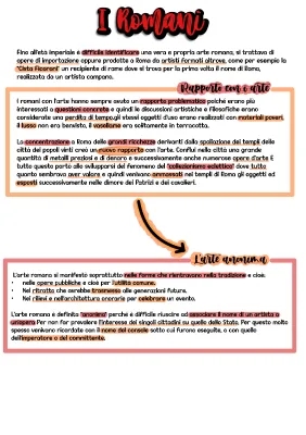 Riassunto sull'Arte e Architettura Romana per la Scuola Primaria