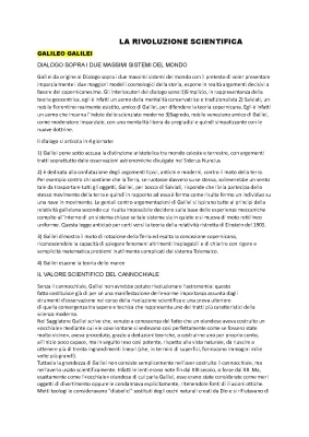 La rivoluzione scientifica: riassunto breve pdf