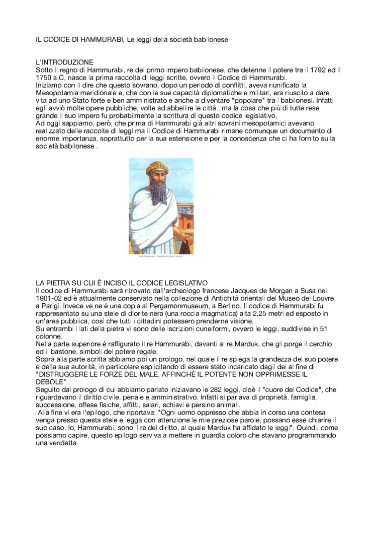 Il Codice di Hammurabi: riassunto, leggi principali e dove si trova