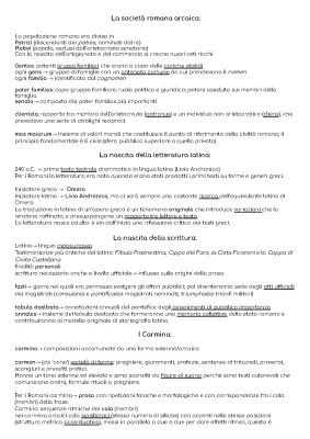 Introduzione alla Letteratura Latina: La Società Romana Arcaica e Livio Andronico