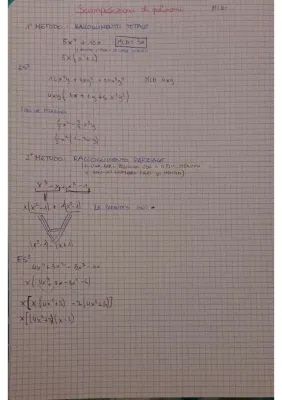 Scomposizione dei Polinomi - Esercizi, Esempi e Schemi PDF