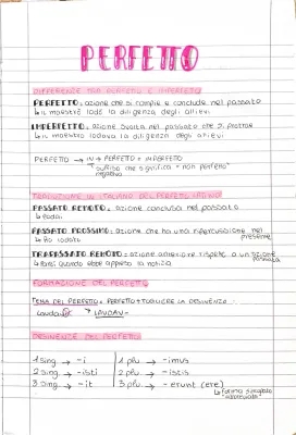 Il Perfetto Latino e Italiano: Ogni Cosa da Sapere