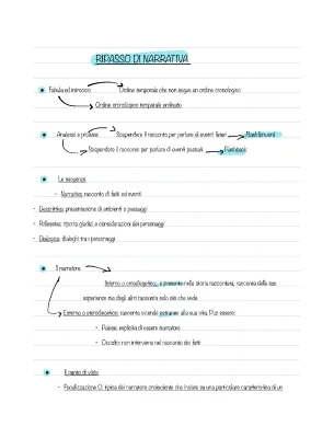 Schema e Esempi di Testo Narrativo PDF - Zanichelli e Altri