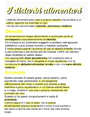 Tutto sui Disturbi Alimentari e Obesità Infantile