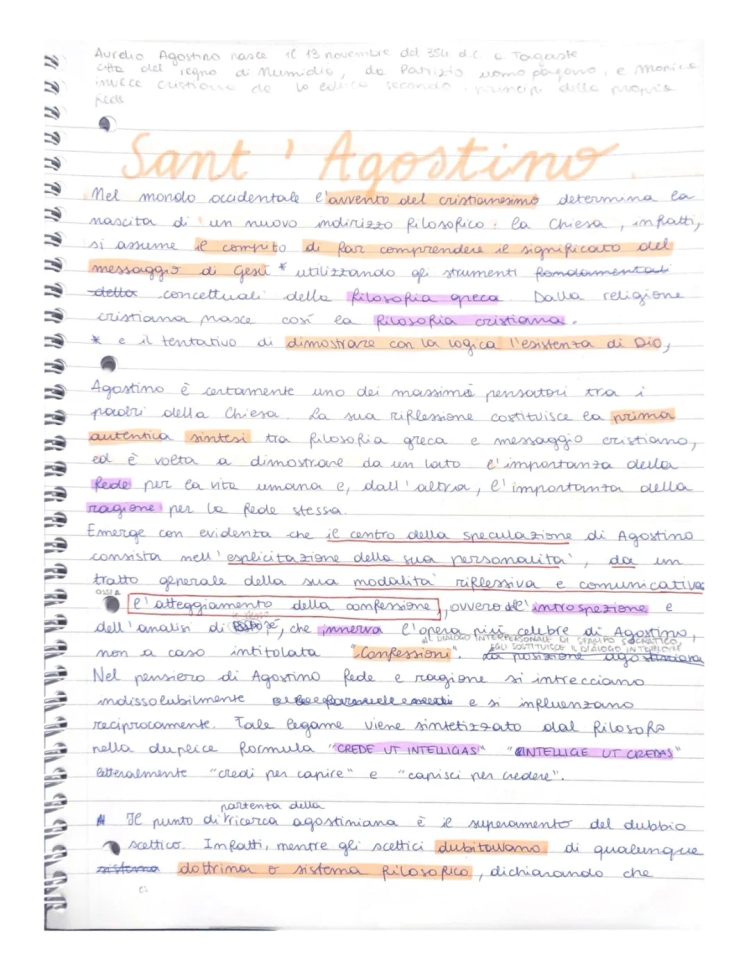 Sant'Agostino: Riassunto da entender