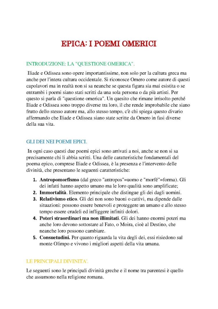 Iliade e Odissea: Riassunto per la Scuola Primaria con Differenze e Curiosità