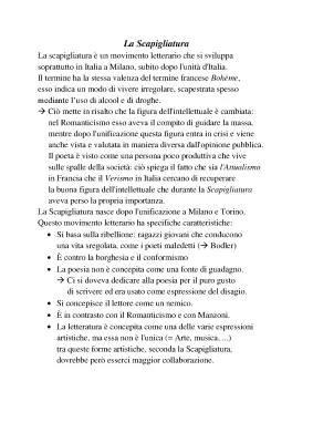 Riassunti e Curiosità: Scapigliatura, Naturalismo Francese e Verismo - Verga, Carducci e Altri