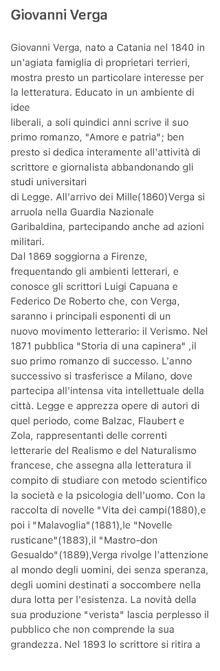 Giovanni Verga: Vita, Opere e Riassunti per Bambini