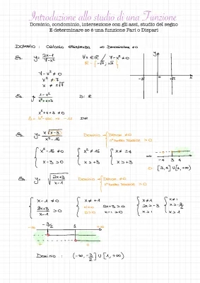 Studio di Funzione: Esercizi Svolti e PDF per Analisi 1 e Funzioni Pari e Dispari