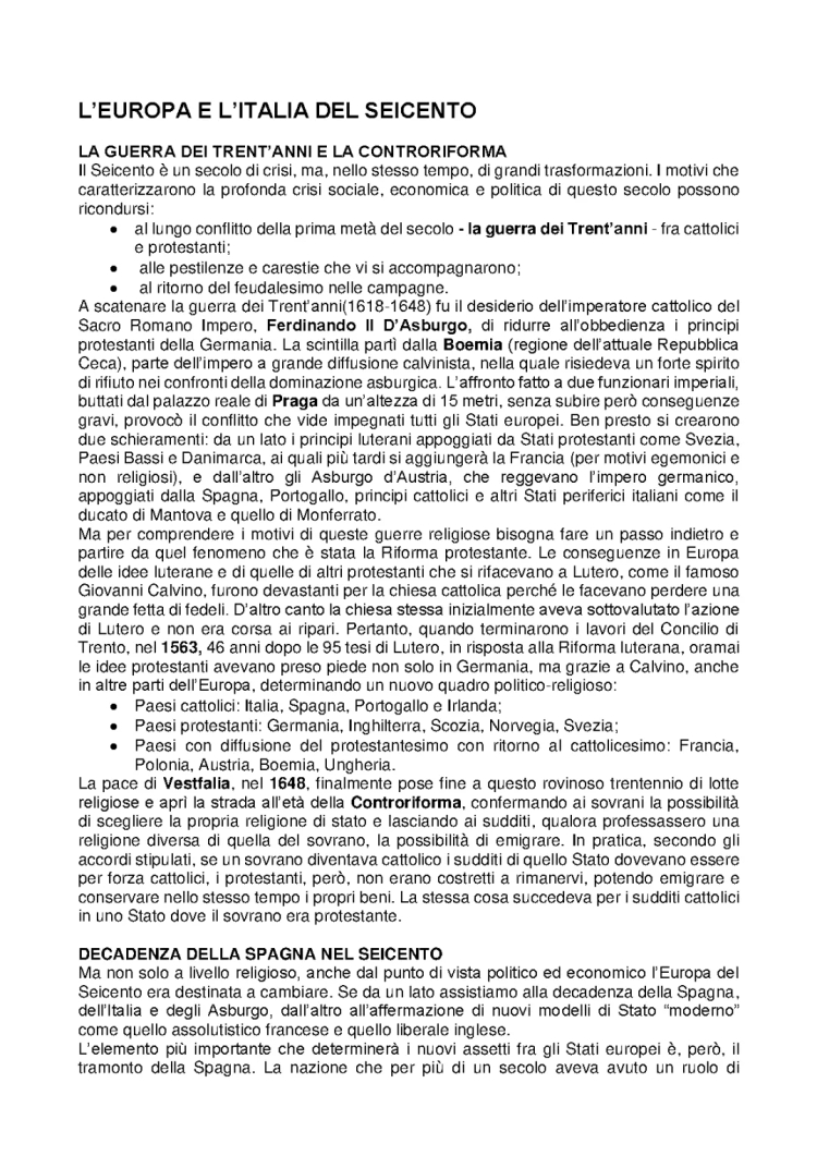 L'Europa i la crisi del segle XVII: La guerra dels 30 anys simplificada