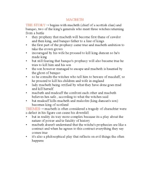 Macbeth Summary in English: PDF, Plot, Themes