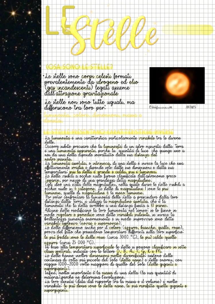 La classification des étoiles: résumé et cartes conceptuelles