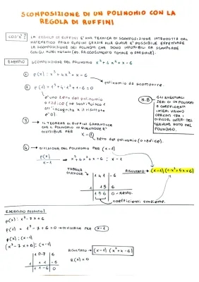 Scomposizione con Ruffini: Esercizi Svolti e Esempi Online