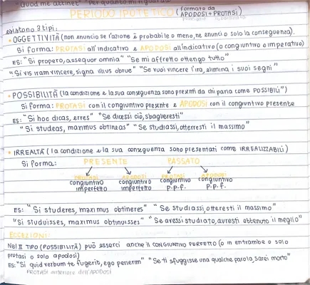 Periodo ipotetico latino: Schema, Esercizi e Esempi PDF