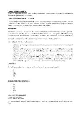 Chimica Organica per Ragazzi: Schema Riassuntivo & Ibridazione del Carbonio