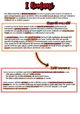 Riassunto sull'Arte e Architettura Romana per la Scuola Primaria