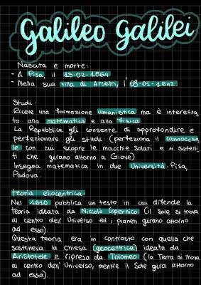 La vita di Galileo Galilei: dalla nascita alla morte, la teoria eliocentrica e il metodo scientifico
