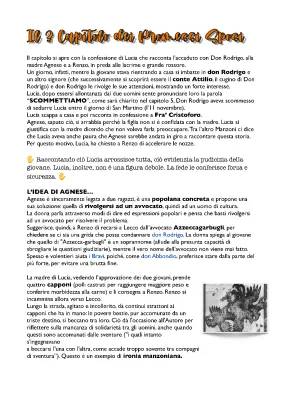 Capitolo 3 Promessi Sposi: Riassunto e Analisi PDF