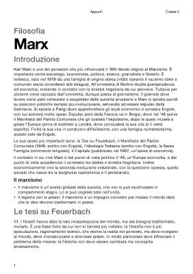 Karl Marx: Pensiero in Breve e Riassunti Semplici PDF