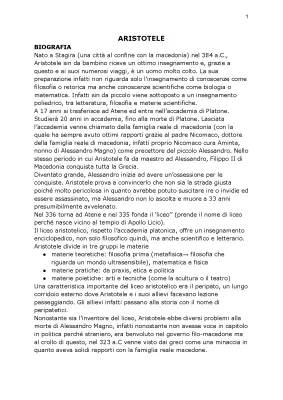 Aristotele Vita in Breve: Nascita, Morte e Pensiero Spiegato Facile