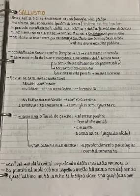 Sallustio: Riassunto, Vita e Opere in PDF