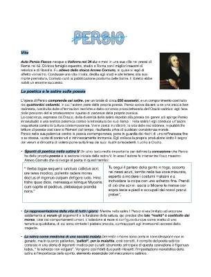 Persio: Riassunto PDF, Opere e Storia