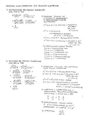 Frazioni Algebriche: Esercizi Svolti e Soluzioni PDF