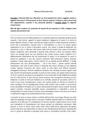 Rapporto Uomo-Natura PDF: Filosofia ed Educazione Civica