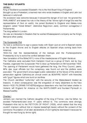 The Early Stuarts: James I, Charles I, and Commonwealth with Cromwell