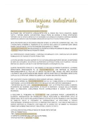 Riassunto rivoluzione industriale in Inghilterra: Prima e Seconda rivoluzione industriale schema e date