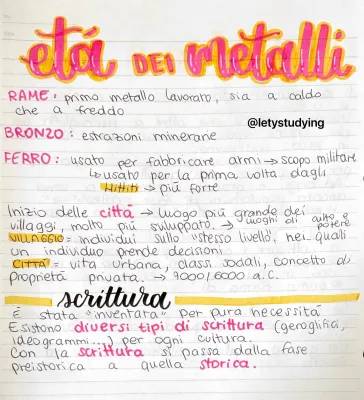 Età dei Metalli e Scrittura per Scuola Primaria e Media: Riassunto e Linea del Tempo