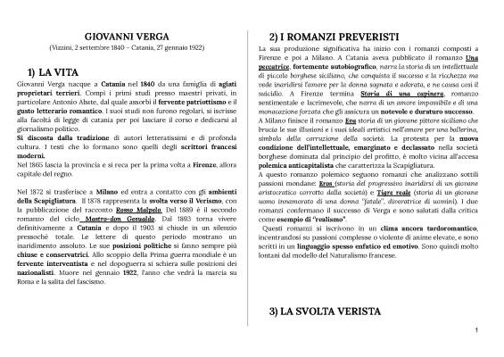 Giovanni Verga: Vita e Opere per Bambini - Riassunto Facile