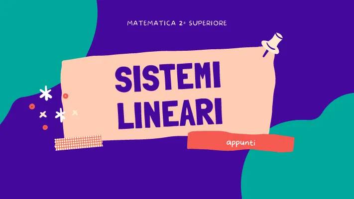 Scopri i Sistemi Lineari: Schemi e Esercizi PDF Facili