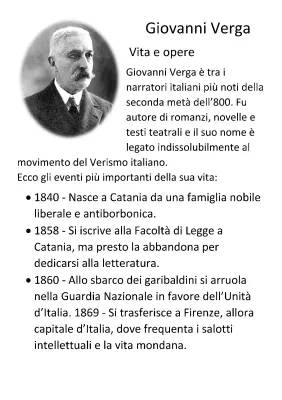 Giovanni Verga: Vita e Opere Sintesi, Opere in Ordine Cronologico, e Verismo Spiegato ai Ragazzi