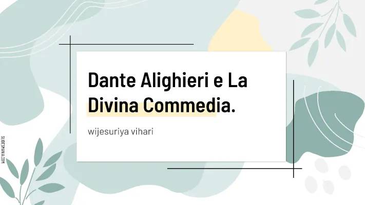 Dante alighieri è la divina commedia in breve 