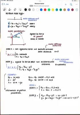 Esercizi Moto Parabolico e Rettilineo Uniforme Svolti PDF per Scuola Media