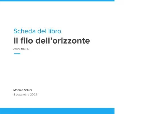 Riassunto e Finale di Il Filo Dell'Orizzonte