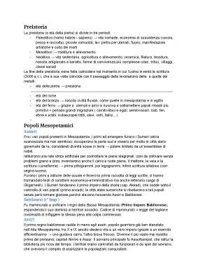 Riassunto Preistoria e Antico Egitto per Bambini - PDF e Schemi