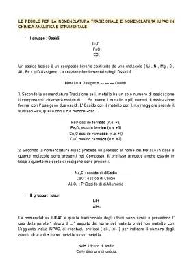 Scopri la Nomenclatura Chimica: Schemi PDF e Esempi per Bambini