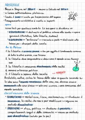 Metafisica di Aristotele: Schema, Riassunto e Opere Principali