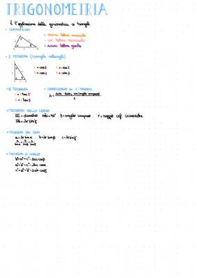 Scopri i Teoremi sui Triangoli e Formule di Trigonometria