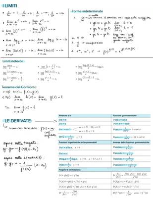 Formulario Matematica Completo PDF: Dalle Medie all'Università con Teoremi e Limiti