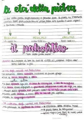 Le tre ere della pietra: Paleolitico, Mesolitico e Neolitico per scuola primaria