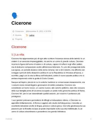 La vita e le opere di Cicerone: riassunto, significato e PDF