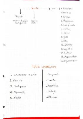 Esempi di Testo Narrativo: Schema, Struttura e Mappa Concettuale