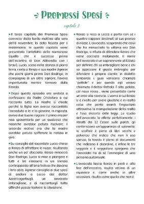 Capitolo 3 Promessi Sposi: Riassunto Facile e Schema PDF per Bambini