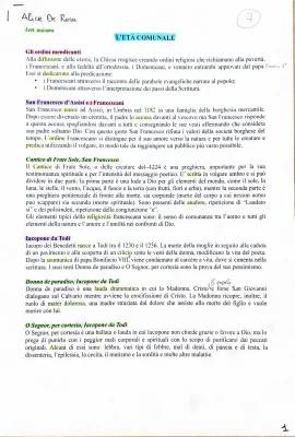 L'età comunale: riassunto, mappa concettuale e ordini mendicanti