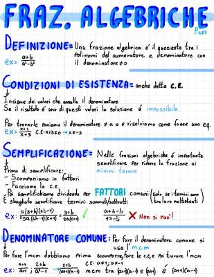 Scopri le Frazioni Algebriche: Semplificazione Facile ed Esempi PDF