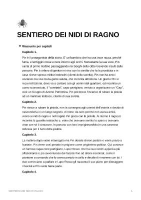 Il Sentiero dei Nidi di Ragno: Riassunto e Analisi per Capitoli